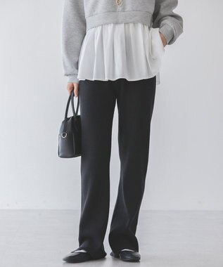 AMERICAN HOLIC リブニットパンツ Black