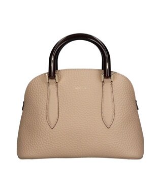 INTER-CHAUSSURES 【LORISTELLA】シュリンクレザーハンドバッグ ベージュ