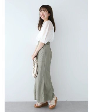 Green Parks シアーきらきらニットプルオーバー Off White