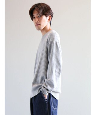 CRAFT STANDARD BOUTIQUE ワイドリブクルーネックニットプルオーバー Light Gray