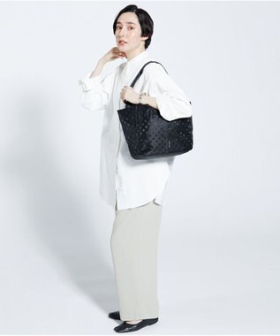 Y'SACCS 【Y’SACCS vous et】ドットジャカードトート Mサイズ ブラック