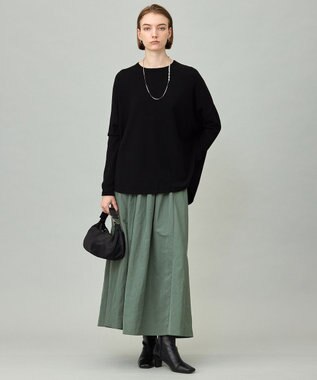 ICB 【洗える】ヴィスコースワイド プルオーバー ブラック系