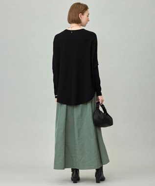 ICB 【洗える】ヴィスコースワイド プルオーバー ブラック系