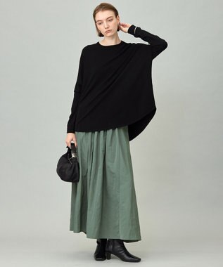 ICB 【洗える】ヴィスコースワイド プルオーバー ブラック系