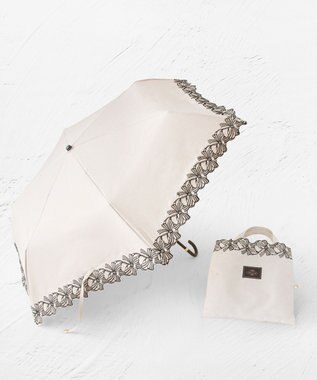 TOCCA 【晴雨兼用】DANCING RIBBON UMBRELLA 折り畳み傘 収納バッグ付き ベージュ系