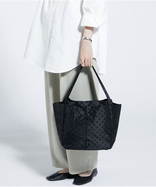 Y'SACCS 【Y’SACCS vous et】ドットジャカードトート Mサイズ ブラック