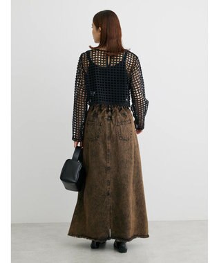 Green Parks ・ＳＵＧＡＲ　ＳＰＯＯＮ　カラーデニムスカート Brown