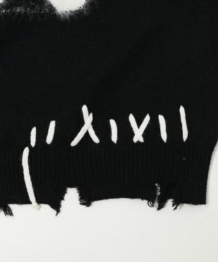 WEGO バタフライダメージニット ブラック