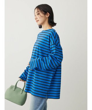 Green Parks ボーダーゆるチュニック Blue