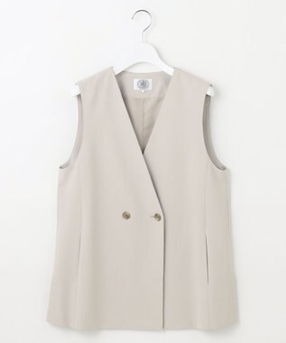 J.PRESS LADIES 【洗える・吸水速乾・接触冷感・セットアップ対応】Light ジョーゼット ジレ ベージュ系