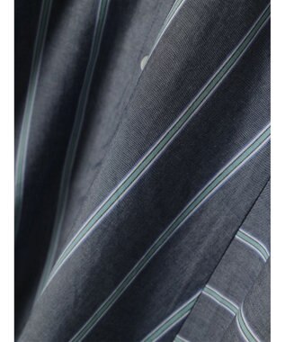 AMERICAN HOLIC 接触冷感フレンチスリーブ切り替えフレアブラウス Stripe Navy