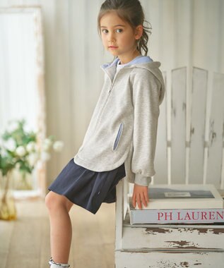 組曲 KIDS 【110-140cm】ドライコットン パーカー オートミール系