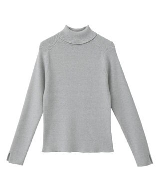 earth music&ecology 【イージーケア】【洗濯機洗い可】レンチング(TM)エコヴェロ(TM)(リブタートル) Gray