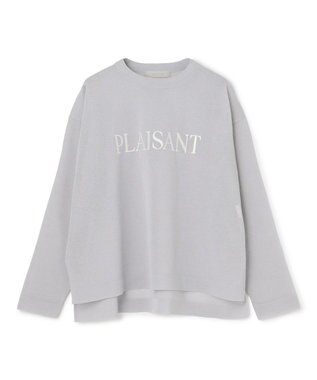 UNFILO シアーフォルムニット クルーネック グレーロゴ