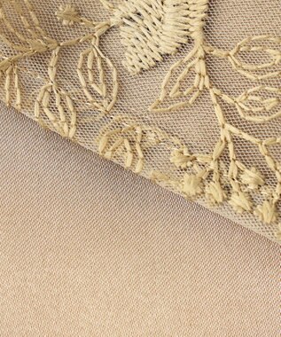 自由区 【洗える】フローティングエンブロイダリー スカート ベージュ