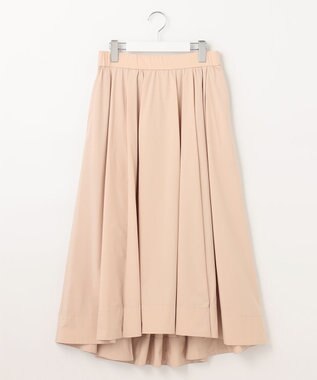 自由区 【XSサイズ～/洗える】ストレッチタイプライター タックギャザースカート ピンク系