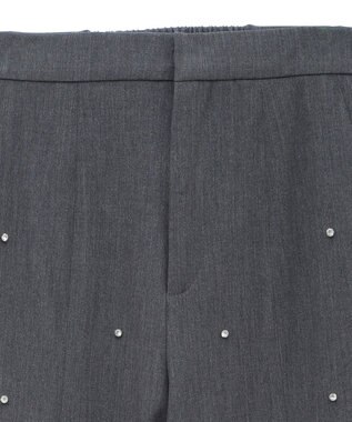 Green Parks ビジューテーパードパンツ Gray