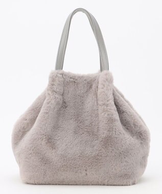 ANY SIS 【2WAY】フェイクファーリボン バッグ ライトグレー