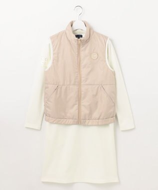 23区GOLF 数量限定！お得セット【WOMEN】撥水ベスト付 ワンピース 着回し力と機能性 長く使える ベージュ系