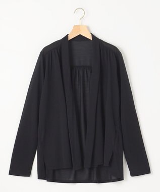 組曲 【WEB限定】シアーツイルジャージーショート カーディガン ブラック系