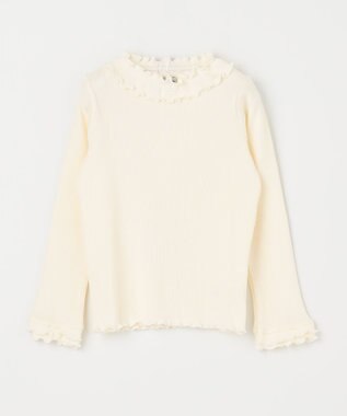 ANY KIDS テレコハイネック長袖Tシャツ エクリュ