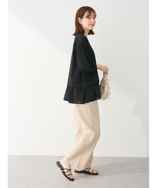 Green Parks 消しプリーツドッキングカットチュニック Black