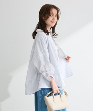 Green Parks 綿麻混シャツ Off White