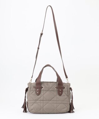 LA BAGAGERIE グリッドキルティングトート グレージュ