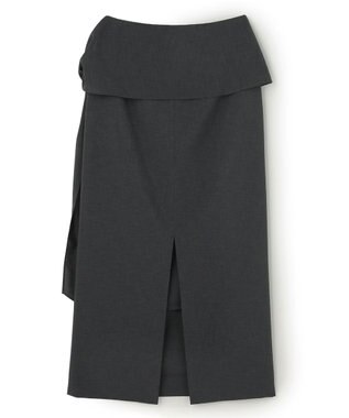 BEIGE， 【イージーケア・セットアップ対応】BATEAU / サイドディテール Iラインスカート Charcoal