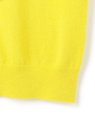 23区 L 【見上愛さん着用/洗える】ピュアカシミヤ ジップアップ ニット パーカー イエロー系
