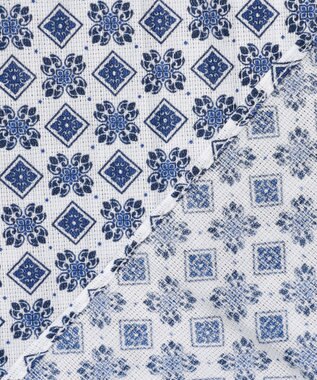 JOSEPH ABBOUD 【キングサイズ・綿100％・JAPANファブリック】パナマボイルプリント 半袖シャツ ネイビー系5