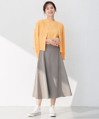 組曲 【2SET・WEB限定】編地ニット ツインセット ライトオレンジ系