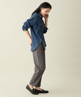 ANY 【6サイズ展開/ウエストゴム】イージーテーパードパンツ グレー