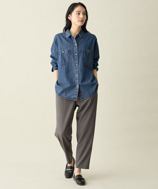 ANY 【6サイズ展開/ウエストゴム】イージーテーパードパンツ グレー