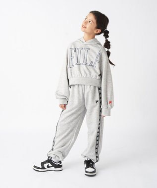 OP／FILA 【FILA】ショート丈スウェット/キッズ 杢グレー