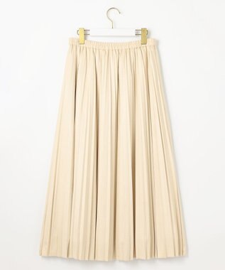 ANY SIS 【洗える・2SET】ボリューム ニット × スエードライク スカート セット レッド×ライトベージュ