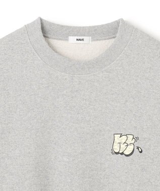NAVE 【xNAVE】Six Sence Recordコラボ グラフィッククルースウェット ライトグレー系