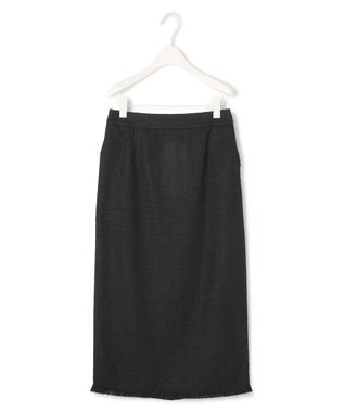 ICB スラブヤーンツイード ナロースカート ブラック系