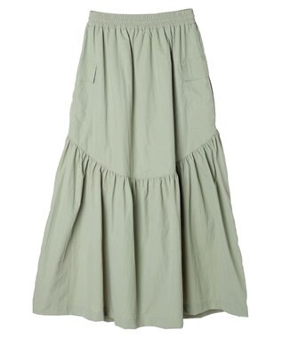 earth music&ecology ドロストテックスカート Light Khaki