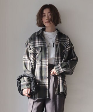 WEGO 【2025年秋冬新作/ユニセックス着用ITEM/SMLサイズ展開】ヘビーネルチェックシャツ（LS） 柄4