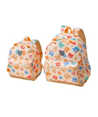 MIKI HOUSE HOT BISCUITS 【Sサイズ】カラフルビーンズ 総柄リュック マルチカラー