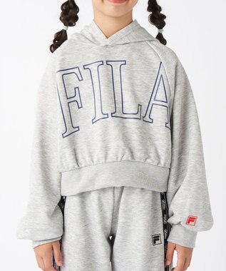 OP／FILA 【FILA】ショート丈スウェット/キッズ 杢グレー