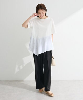 Green Parks 華やぎカットソー（アシメヘム） Off White