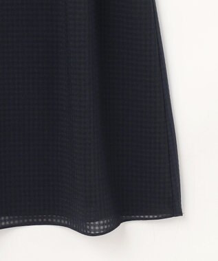 J.PRESS LADIES S シアーブロックチェック ワンピース ネイビー系