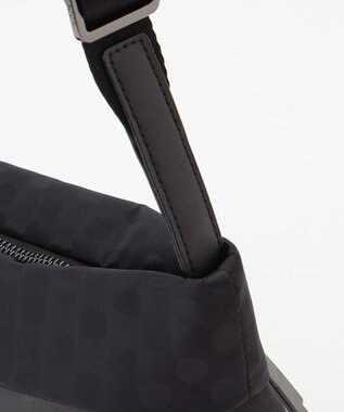 Y'SACCS はっ水ドットジャカード リサイクルレザーコンビ ショルダー ブラック