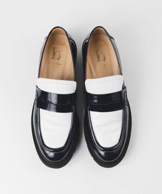 BONTRE 【LucaGrossi/ルカグロッシ】厚底コインローファー/K578M-US ネイビーホワイト