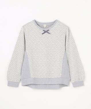 組曲 KIDS 【150-160㎝】 フロストフラワージャガード トレーナー グレー