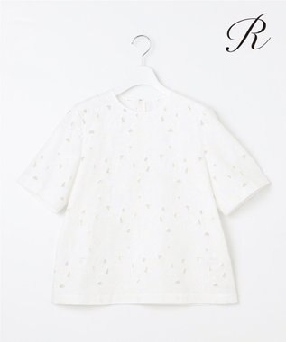 23区 L 【R(アール)】リネンエンブロイダリー ブラウス ホワイト系