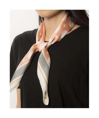 UNBILLION カシュネ cache nez / ドット柄スカーフ ピンク