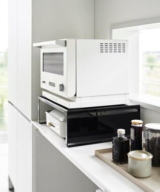 tower オーブンレンジラック タワー ブラック ブラック